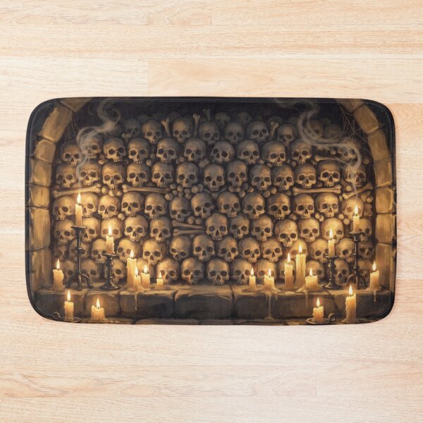 Item preview, Wall of Candlelit Skulls designed and sold by RedPeaStudio.