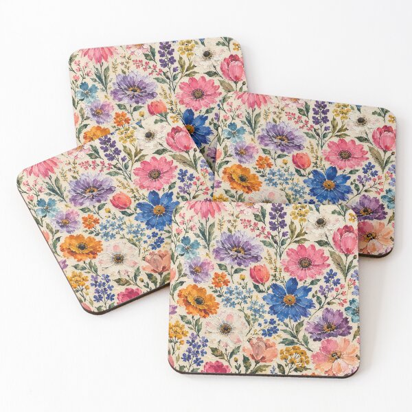 Item preview, Colorful Wildflower Meadow – Hand Painted Floral Pattern designed and sold by simplybycortney.