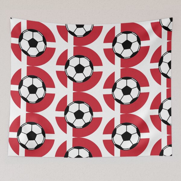 Item preview, Denmark Danish Football World Cup Team Colors Sticker T-Shirt designed and sold by Rolographics1.