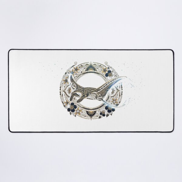 Item preview, Elegant Manta Ray in a Gold Floral Frame designed and sold by Hawaii26.