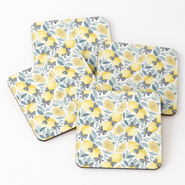 Item preview, Coquette Lemon Bow Botanical Pattern designed and sold by Storybook Botanica.