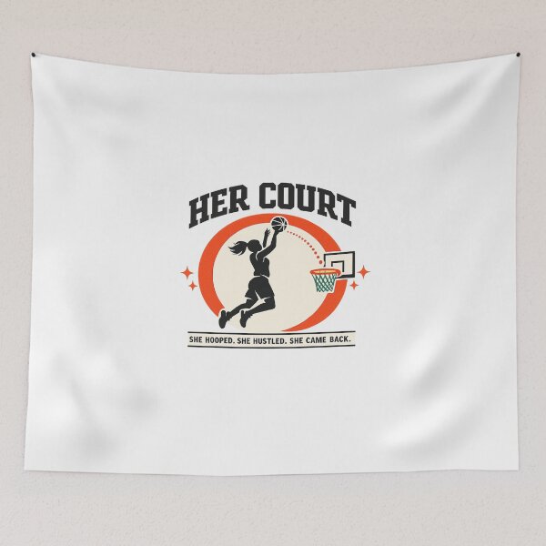 Item preview, Her Court Women's Basketball Gift Girl Hoops Player Mom Sticker designed and sold by SoulFlex.