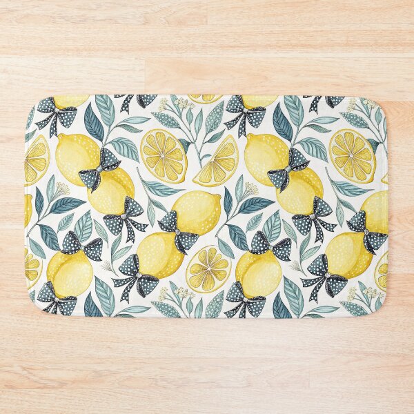 Item preview, Coquette Lemon Bow Botanical Pattern designed and sold by Storybook Botanica.