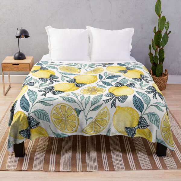 Item preview, Coquette Lemon Bow Botanical Pattern designed and sold by Storybook Botanica.