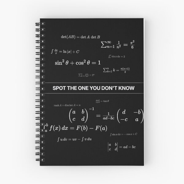 Item preview, Spot the One You Don’t Know – Mathematics Formulas & Equations designed and sold by CalmWorldShop.