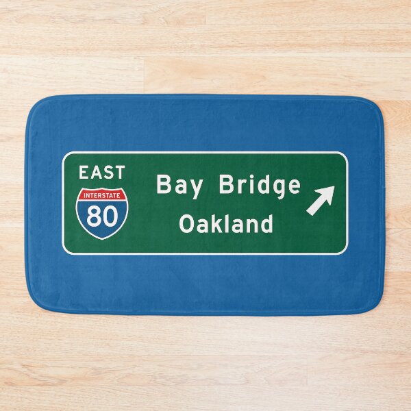 Item preview, San Francisco Bay Bridge East 80 to Oakland sign designed and sold by PIXEL POP DESIGNS - Beyond the Norm!.