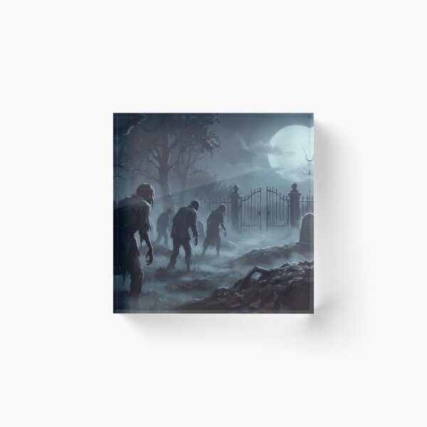 Item preview, Zombies Rising from the Graveyard Mist designed and sold by RedPeaStudio.