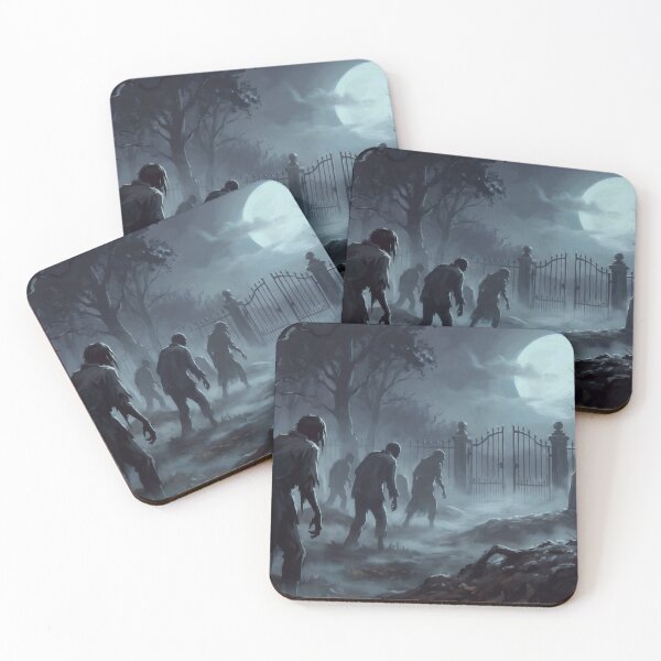 Item preview, Zombies Rising from the Graveyard Mist designed and sold by RedPeaStudio.