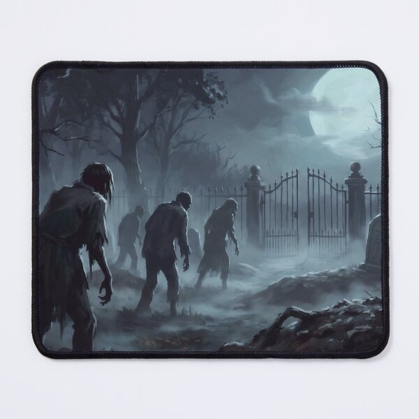Item preview, Zombies Rising from the Graveyard Mist designed and sold by RedPeaStudio.
