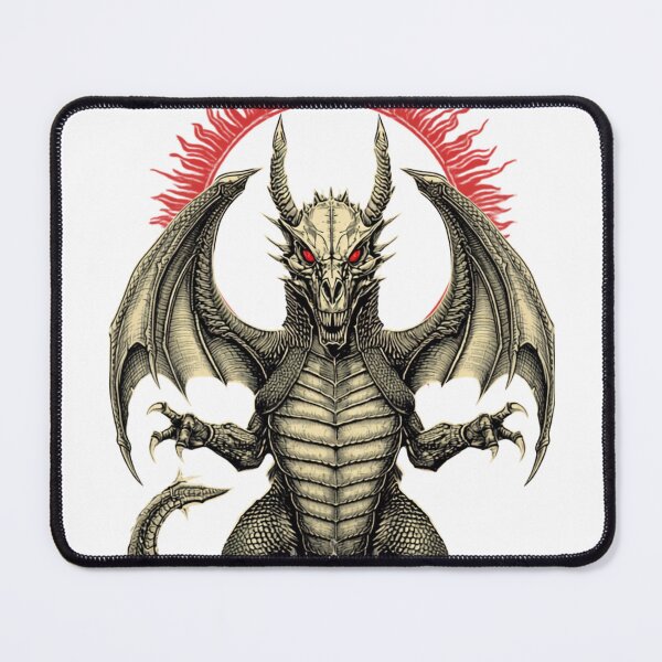 Item preview, Vintage comic Black Dragon fantasy monster line art designed and sold by MemoryZoneOfficial.