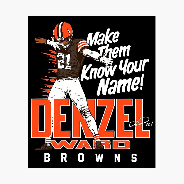 Item preview, Denzel Ward - Cleveland Browns - Make Them Know Your Name! designed and sold by a2ungugu.