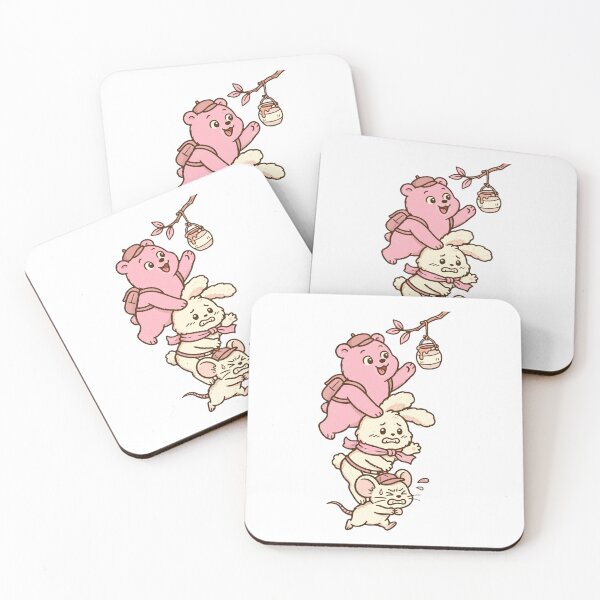 Item preview, Pink Pastel Bear Bunny Mouse Honey Tower - Cute Kawaii Stack Funny Animals designed and sold by Ala'Salem| Cute Characters, Real Moods.