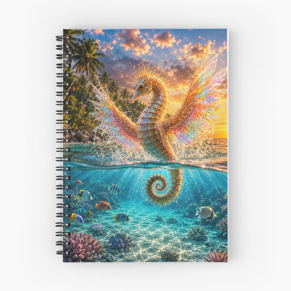 Item preview, Fiery angel seahorse in a volcanic sea designed and sold by JBXDesigner.