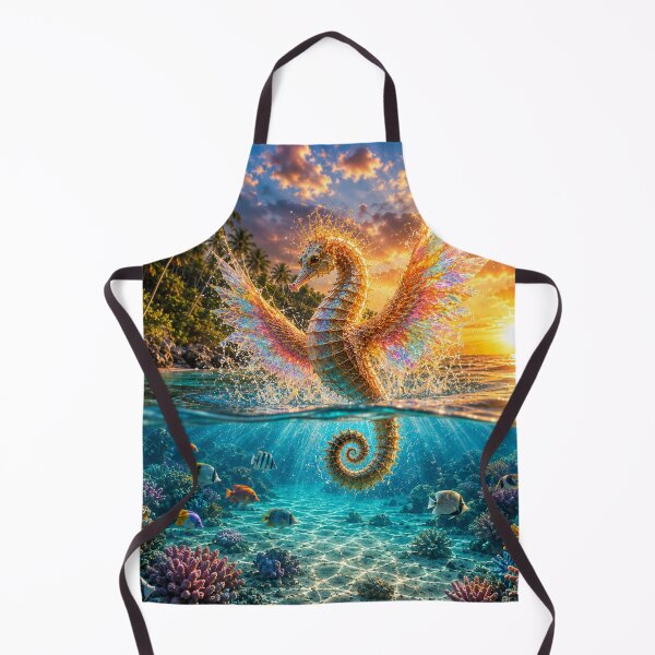 Item preview, Fiery angel seahorse in a volcanic sea designed and sold by JBXDesigner.