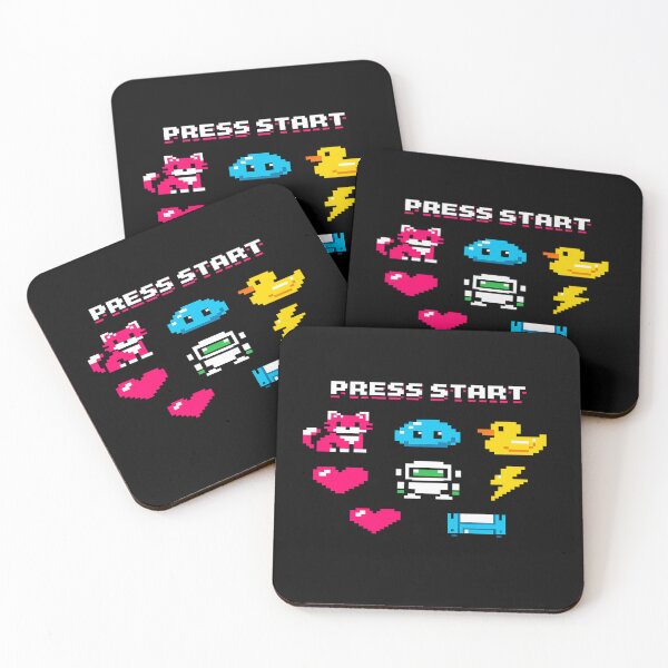 Item preview, Press Start Pixel Art Sticker Pack 8 Bit Retro Cat Slime Original designed and sold by SoulFlex.