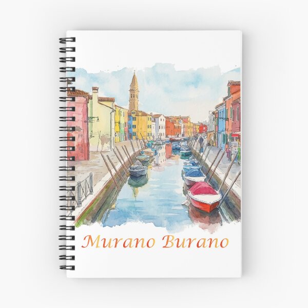 Item preview, Murano and Burano Islands Venice Italy Watercolor Art designed and sold by NareArt.