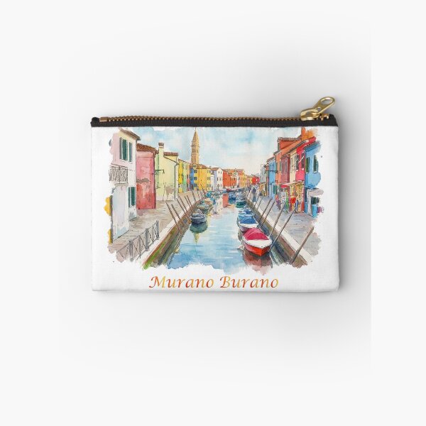 Item preview, Murano and Burano Islands Venice Italy Watercolor Art designed and sold by NareArt.
