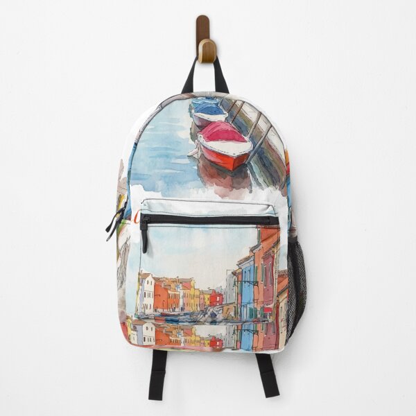 Item preview, Murano and Burano Islands Venice Italy Watercolor Art designed and sold by NareArt.
