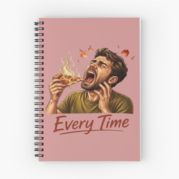 Item preview, Every Time Hot Pizza Burn – Funny Crying Guy Eating Spicy Slice Graphic designed and sold by Northern Glow Art.