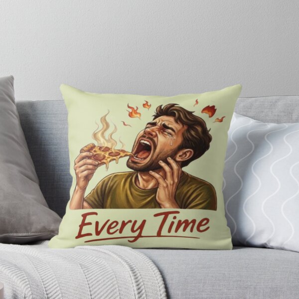Item preview, Every Time Hot Pizza Burn – Funny Crying Guy Eating Spicy Slice Graphic designed and sold by Northern Glow Art.