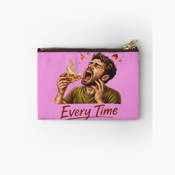 Item preview, Every Time Hot Pizza Burn – Funny Crying Guy Eating Spicy Slice Graphic designed and sold by Northern Glow Art.