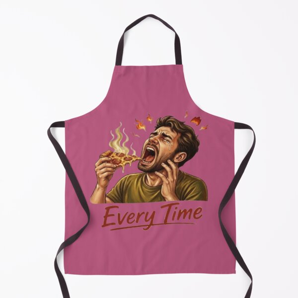 Item preview, Every Time Hot Pizza Burn – Funny Crying Guy Eating Spicy Slice Graphic designed and sold by Northern Glow Art.