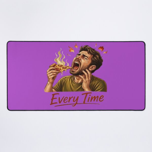 Item preview, Every Time Hot Pizza Burn – Funny Crying Guy Eating Spicy Slice Graphic designed and sold by Northern Glow Art.