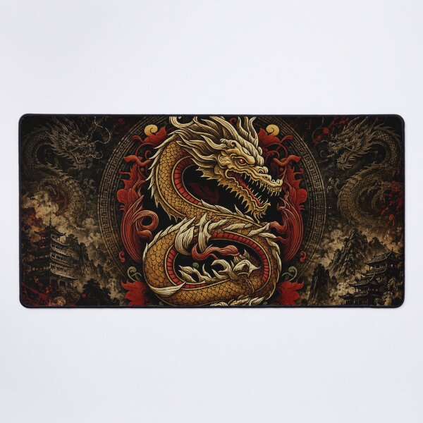 Item preview, Golden Chinese Dragon | Traditional Eastern Mythology designed and sold by Fei Long Design Hub.