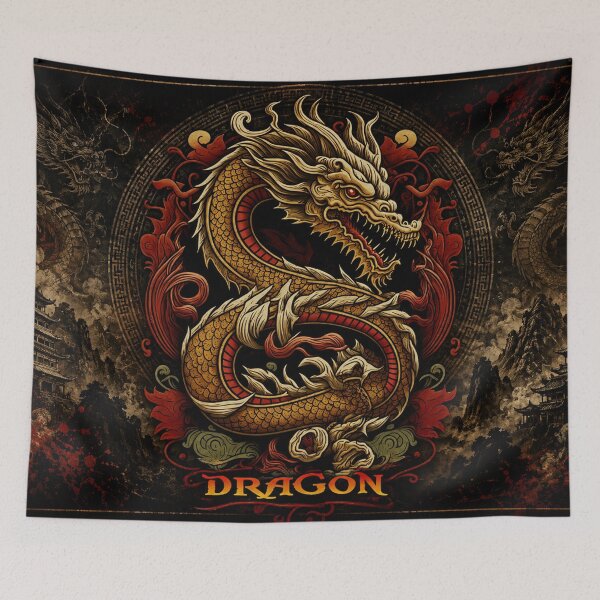 Item preview, Golden Chinese Dragon | Traditional Eastern Mythology designed and sold by Fei Long Design Hub.