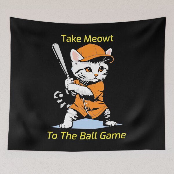 Item preview, Take Meowt To The Ball Game designed and sold by a2ungugu.