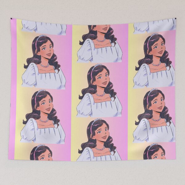 Item preview, Cute Retro Anime Girl in Pearl Headband and Necklace Artwork designed and sold by ranivibes008.