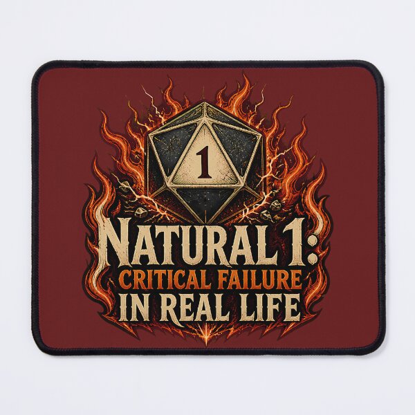 Item preview, Natural 1 Critical Failure In Real Life - D20 DND designed and sold by SVox.