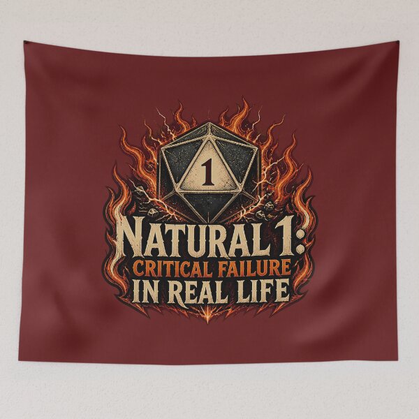 Item preview, Natural 1 Critical Failure In Real Life - D20 DND designed and sold by SVox.