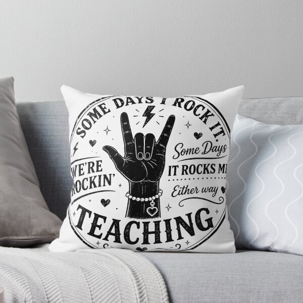 Item preview, Some Days I Rock It Teaching , Retro Teacher Rock Hand designed and sold by Style2Vie.