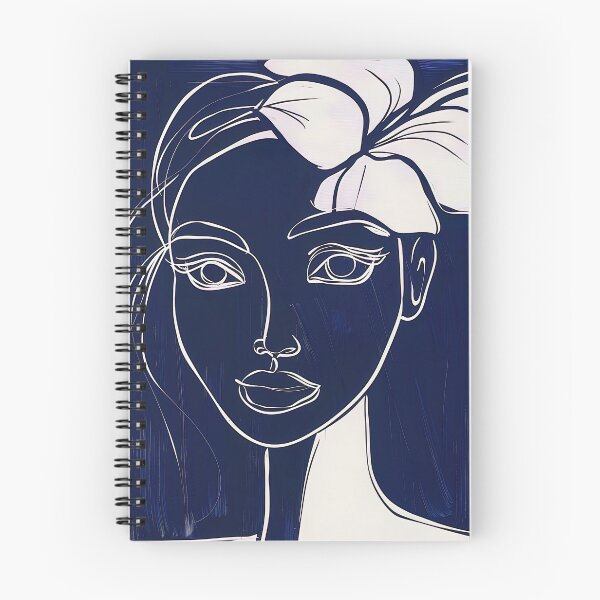 Item preview, Cuban woman - Blue Abstract Art designed and sold by shadow-bloom.