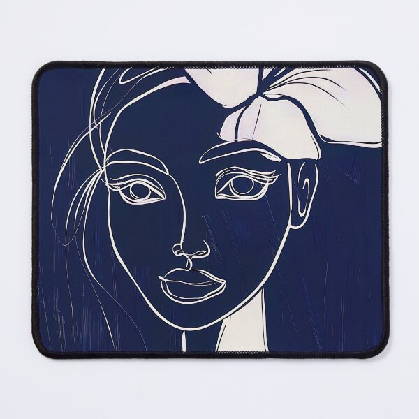 Item preview, Cuban woman - Blue Abstract Art designed and sold by shadow-bloom.