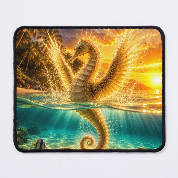 Item preview, Golden Angel Seahorse in a Tropical Paradise designed and sold by JBXDesigner.