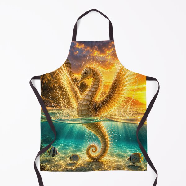 Item preview, Golden Angel Seahorse in a Tropical Paradise designed and sold by JBXDesigner.