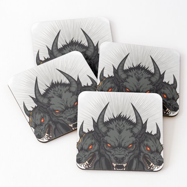 Item preview, Three headed Cerberus hound dark mythical art designed and sold by MemoryZoneOfficial.
