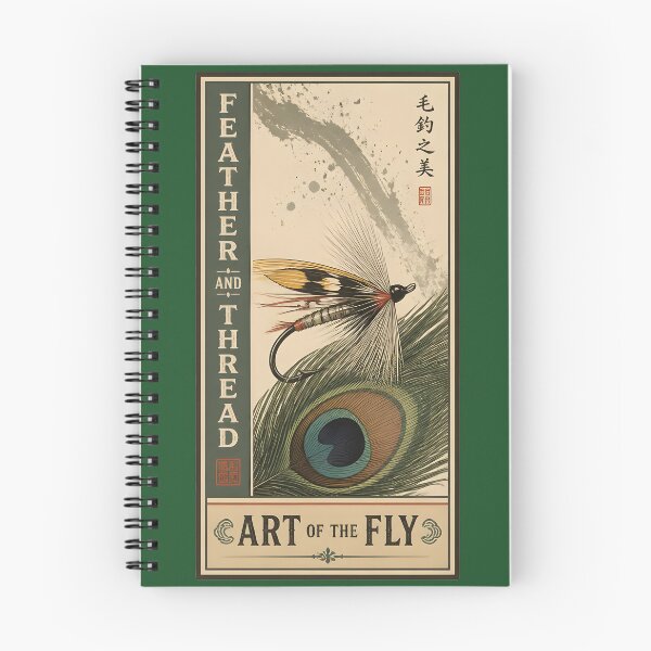 Item preview, Feather and Thread Art of the Fly - Fly Tying Vintage Emblem designed and sold by ThirdShiftLab.