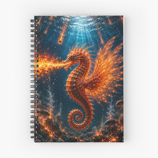 Item preview, Fire-breathing seahorse in the volcanic ocean designed and sold by JBXDesigner.
