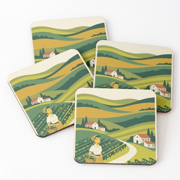 Item preview, Vintage Vineyard Harvest Woman Retro Poster designed and sold by hattie's.