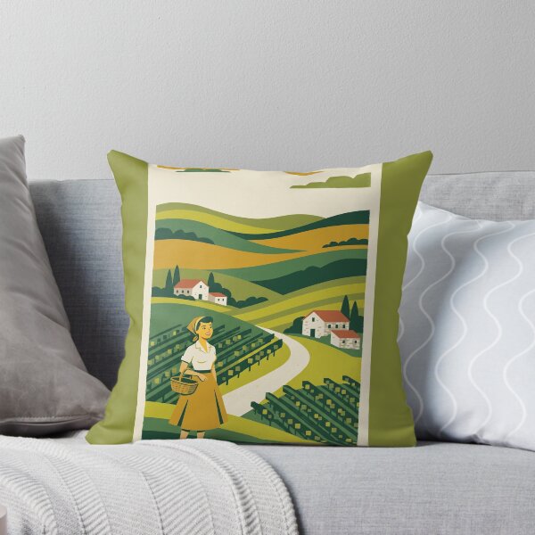 Item preview, Vintage Vineyard Harvest Woman Retro Poster designed and sold by hattie's.