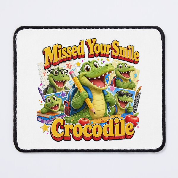 Item preview, Missed Your Smile Crocodile Shirt, Cute Back To School Teacher Tee, First Day Of School Gift, Funny Crocodile T-Shirt For Kids designed and sold by NettyDesign.