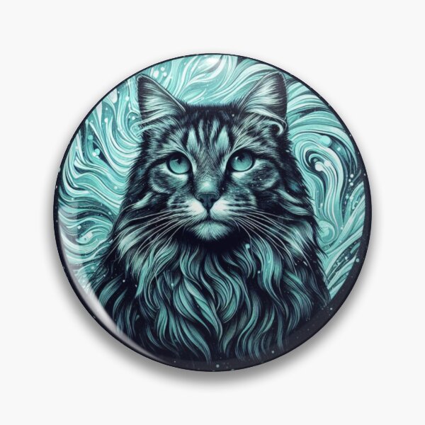 Item preview, Aquamarine Neon Cat  designed and sold by JALNERVION SHOP.