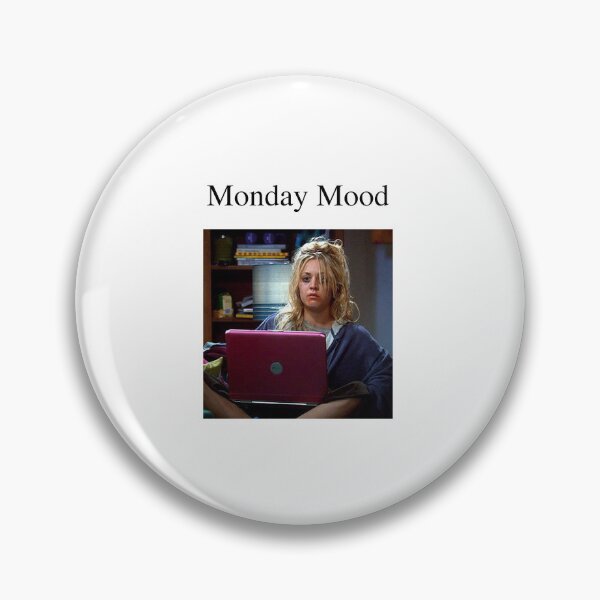 Item preview, Monday Mood Funny Office Worker T-Shirt | Tired Laptop Girl Graphic Tee designed and sold by TheAmorse01.