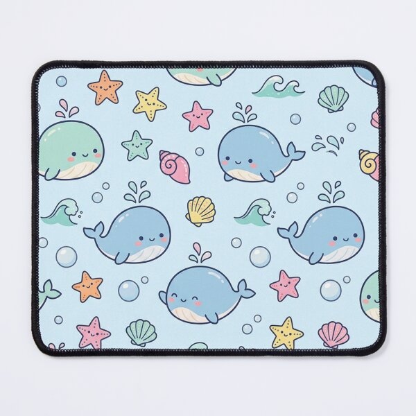 Item preview, Cute Pastel Whale Underwater Seamless Pattern designed and sold by Shivi-designs.