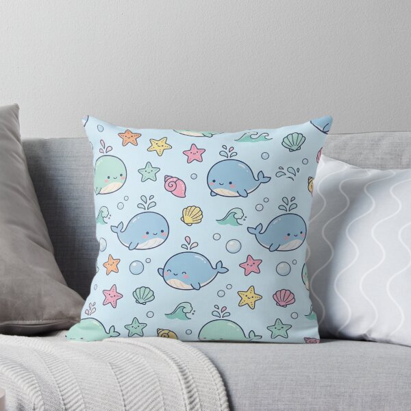 Item preview, Cute Pastel Whale Underwater Seamless Pattern designed and sold by Shivi-designs.