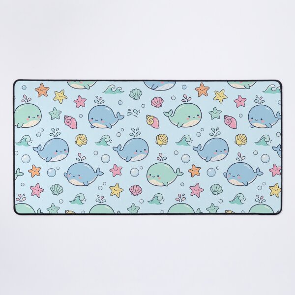 Item preview, Cute Pastel Whale Underwater Seamless Pattern designed and sold by Shivi-designs.