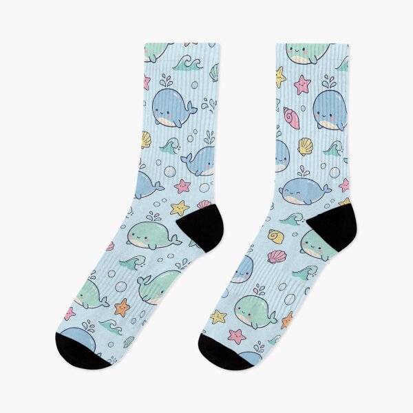 Item preview, Cute Pastel Whale Underwater Seamless Pattern designed and sold by Shivi-designs.